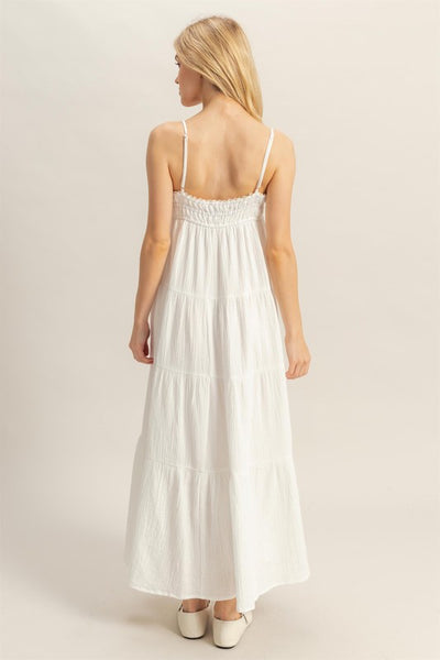 tiered empire waist dress DUNTERY Boho Birdesmaid Dresses Chiffon Spaghetti Straps Empire Bohemia Styles Gowns for Wedding Party, Sage main image 0