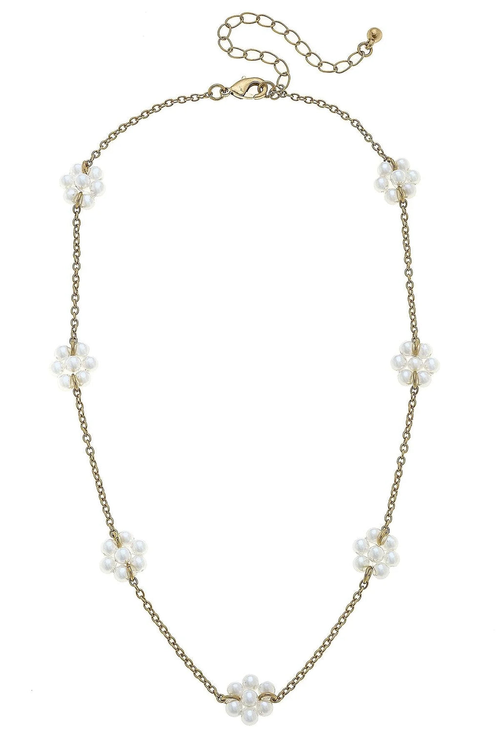 Lora Pearl Flower Station Necklace