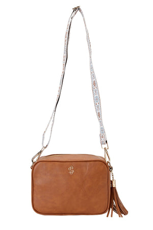 Leather Crossbody Bag With Guitar Strap