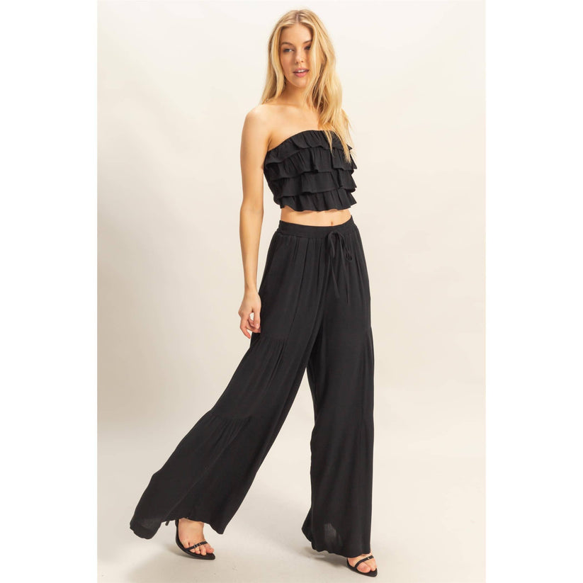 Ruffle Top & Pants 2 Piece Set