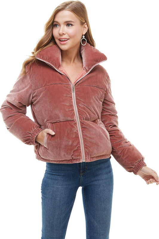 Velvet Puffer Jacket