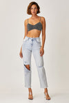 Relaxed HW Open Knee Jeans