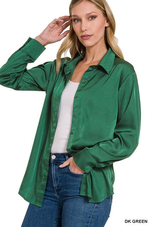 Satin Charmeuse Button Shirt