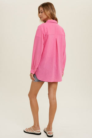 Textured Button Up Shirt