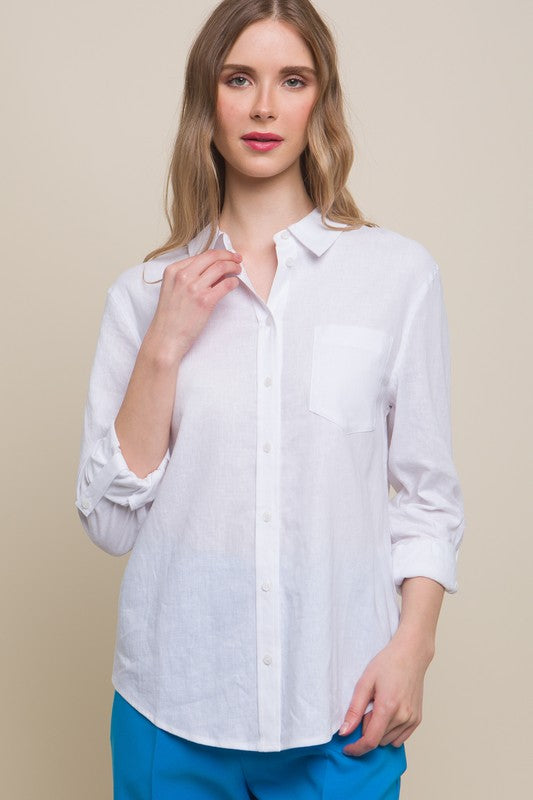 Linen Classic Button Shirt