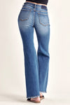 Mid Distressed Open Knee Flare Jeans