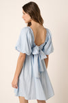 Pleat Front Tie Back Dress