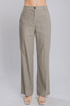 Linen Straight Leg Twill Pants