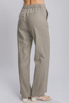 Linen Straight Leg Twill Pants