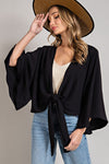 Waist Tie Kimono Cardigan