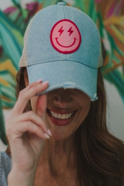 Lightning Happy Face Trucker Hat