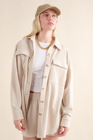 Cotton Terry Shacket