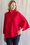 Turtleneck Drape Sweater Top