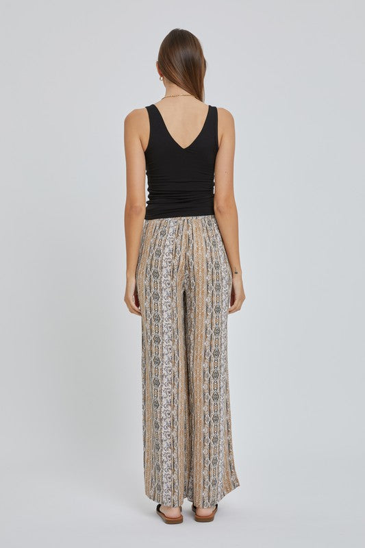 Print Wide Leg Pants