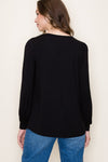 Long Balloon Sleeve Modal Jersey Top