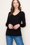 Long Balloon Sleeve Modal Jersey Top
