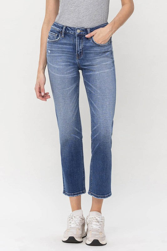 Impartially Mid Rise Straight Crop Jeans