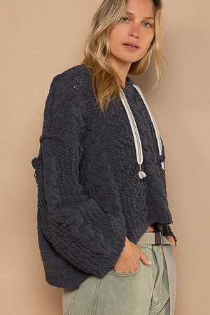 Threaded Hoodie Sweater