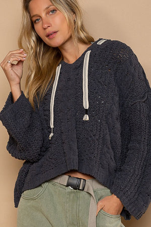 Threaded Hoodie Sweater