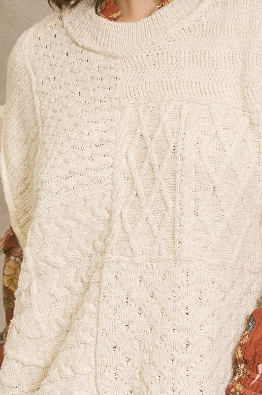 Mix Pattern Sweater Vest