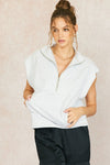 Terry Half Zip Vest