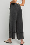 Wide Leg Mineral Wash Terry Pants