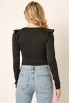 LS Shoulder Ruffle Bodysuit
