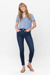 Crinkle Ankle MR Skinny Jeans