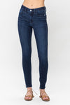 Crinkle Ankle MR Skinny Jeans