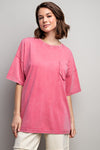 Faux Pocket Jersey Top
