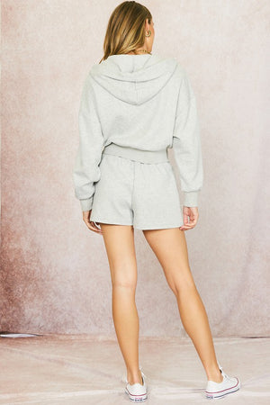 Quilted Terry Hoodie & Shorts Set