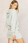 Quilted Terry Hoodie & Shorts Set