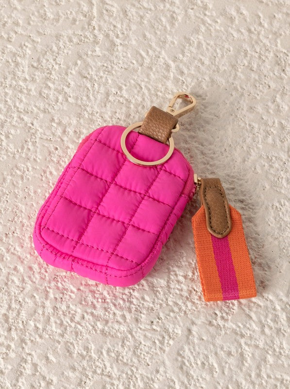Ezra Quilted Nylon Clip-On Pouch/Bag/Keychain