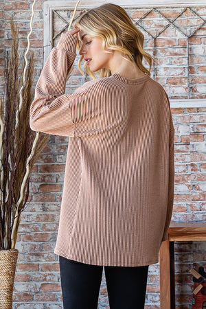 LS Texture Ribbed Top