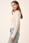 LS Boat Neck Lace Top