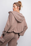 Kangaroo Pocket Half Zip Hoodie Top