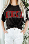 Georgia Cropped Puff Print Mineral Wash Graphic Tee