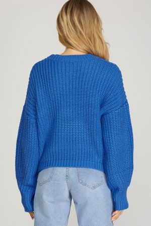 Crew Neck Pullover Sweater Top