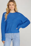 Crew Neck Pullover Sweater Top