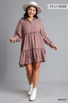 Plus Plaid Ruffle Tier Dress