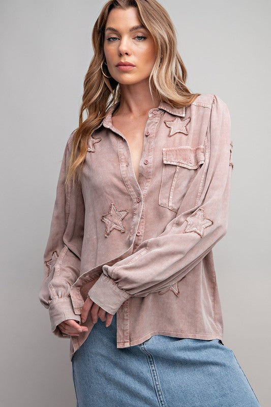 Star Patch Button Down Shirt