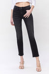 Carlene Mid Rise Ankle Slim Straight Jeans