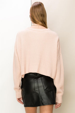 Hold Me Close Crop Sweater Top