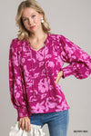 Tie Neck Print Top