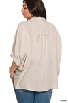 Plus Stripe SS Dolman Top