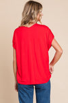 Solid V Dolman Top