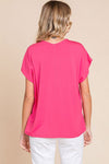 Solid V Dolman Top