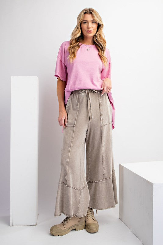 Comfy Mineral Wash Wide Leg Sweatpants