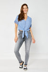 HW Tummy Control Release Hem Skinny Jeans