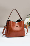 Vegan Leather Bucket Shoulder Purse